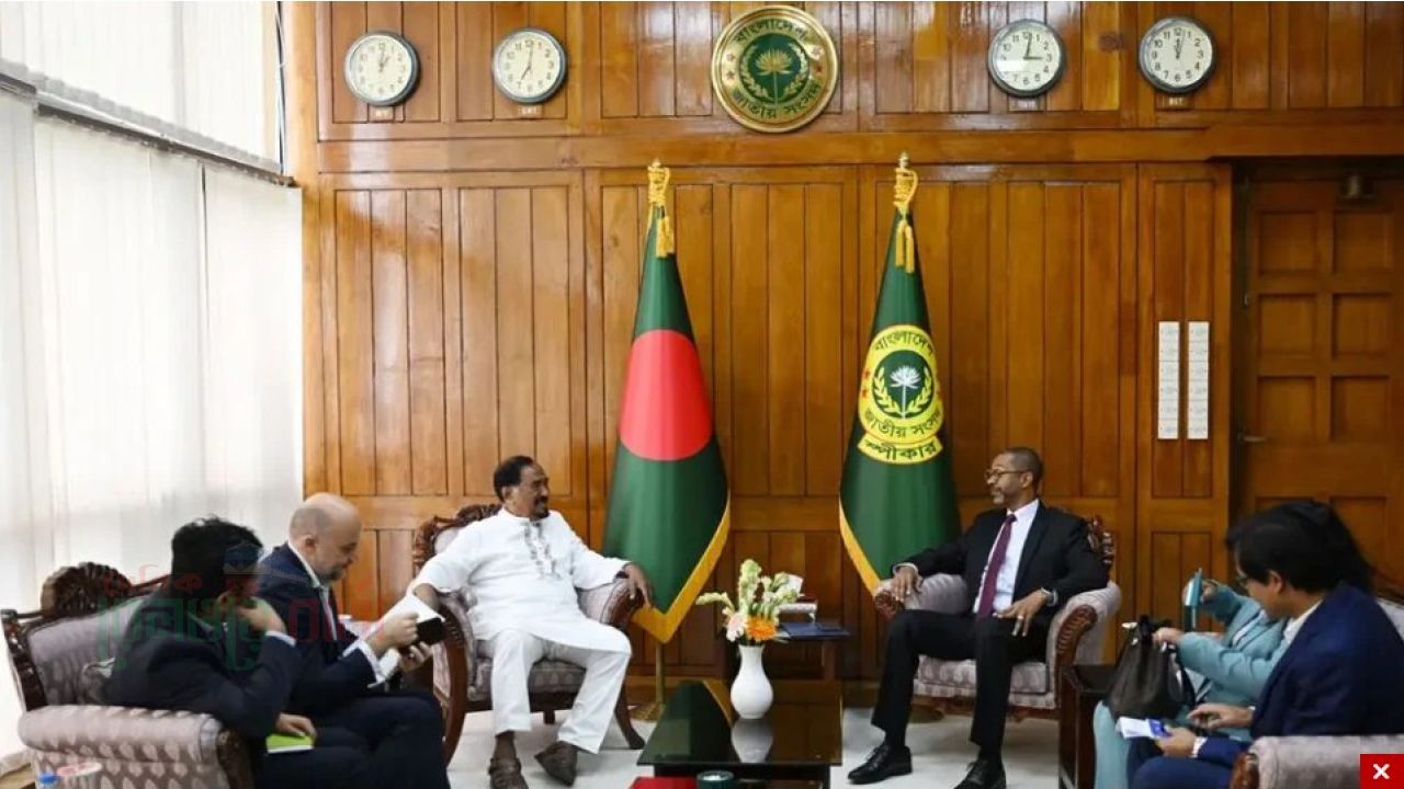 স্পিকারের সঙ্গে ইউএনডিপির আবাসিক প্রতিনিধির সাক্ষাৎ