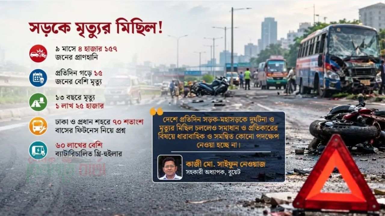সড়ক হয়েছে ‘মৃত্যুফাঁদ’, জেনেও বাস্তবায়ন হয়নি ১১১ সুপারিশ