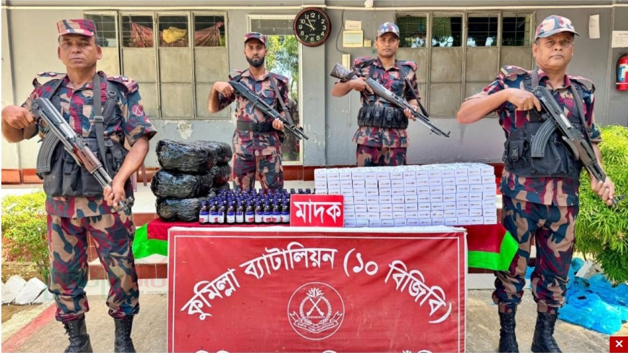 সীমান্তে ২৫ হাজার টাপেন্টাডলসহ অর্ধকোটি টাকার মাদক জব্দ